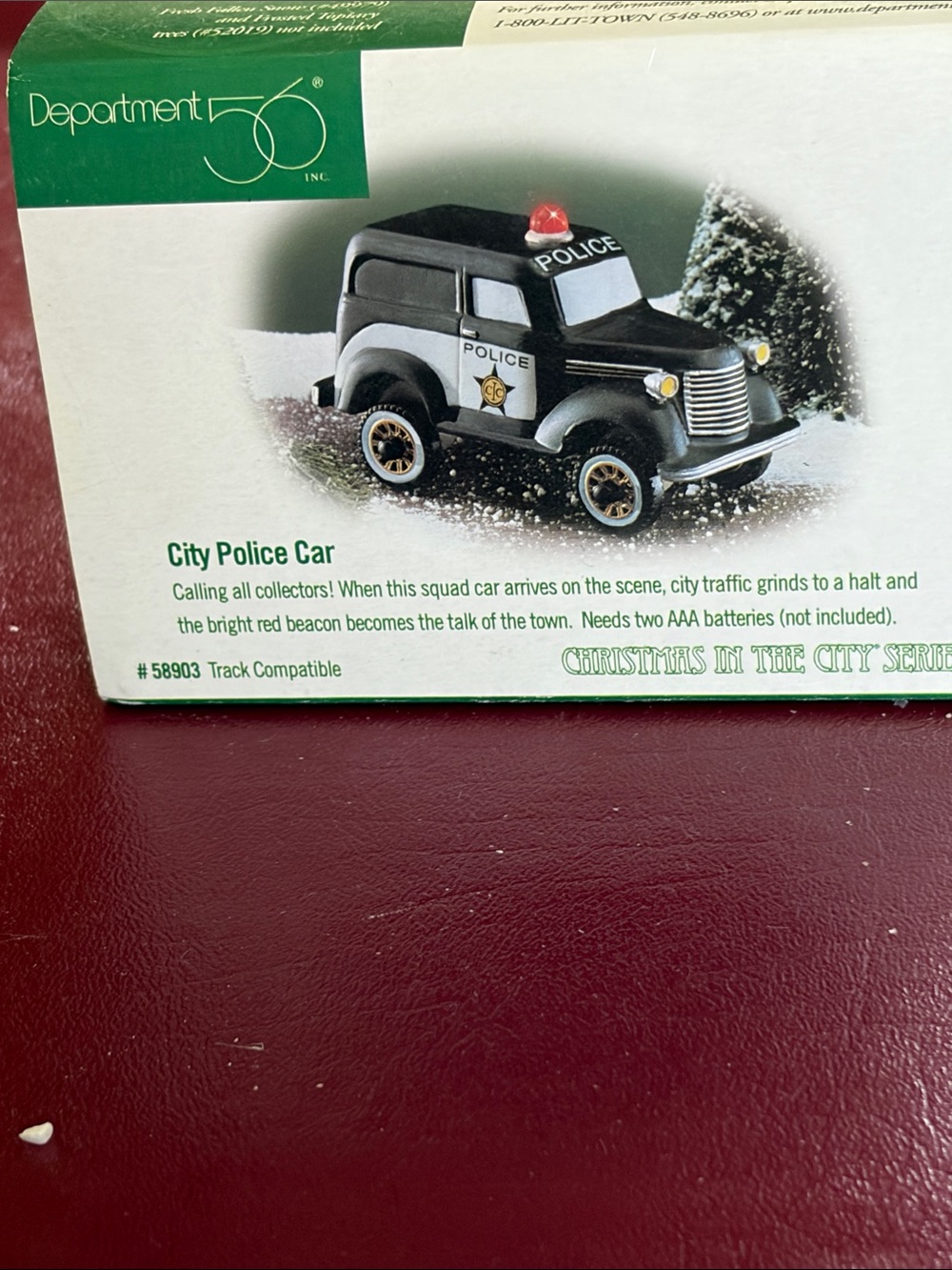 Department 56 Christmas in the City “City Police Car”
